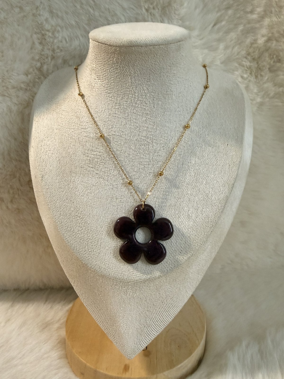 Collier pendentif fleur 